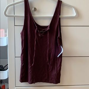 american eagle lace up tank